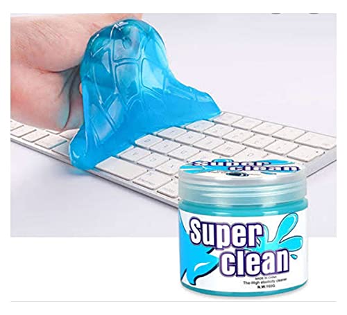 Super Clean Gel for Removing dust of Car Accessories, Keyboard, Laptops etc,Color Blue, Weight 160 Gram pack of 2